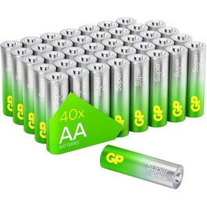 AKTION: 40 GP Batterien SUPER Mignon AA 1,5 V + GRATIS 2 x HARIBO Cola Tüte 175g