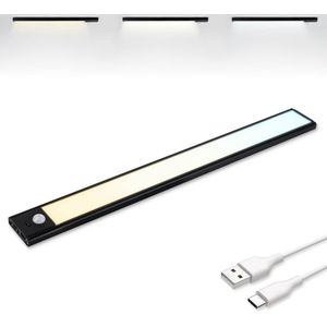 Brendz - LED Kastverlichting - Zwart - USB-C Oplaadbaar - Dimbaar met Bewegingssensor