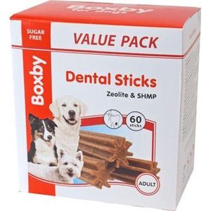 Boxby Dental Sticks Adult Medium Valuepack - Hondensnacks - Kip 1.2 kg 60 stuks