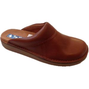 Leren pantoffel muil Toprock 6000 cognac 41