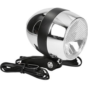 Cortina - Amsterdam - Fiets Koplamp - Chroom/Zwart - Dynamo