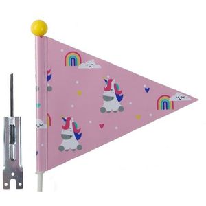 PexKids Beveiligingsvlag Pexkids Unicorn Pink met eenhoornprint