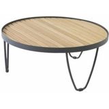 Bijzettafel Borek Pesaro Teak/Alu Antraciet 80 X 35cm