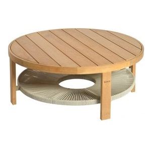 Lage Tafel Borek Chepri Teak Naturel Ø100x38cm