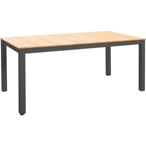 Arashi dining table 169x90cm. alu dark grey/teak - Yoi