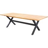 Wakai dining table 236x100cm. alu dark grey/teak - Yoi