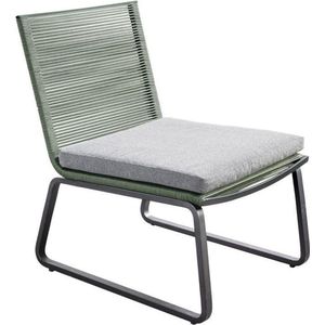 Yoi - Kome lounge chair alu dark grey/rope green/akarui