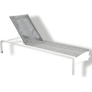 Yoi - Ishi stackable lounger alu white/rope light grey