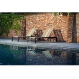 Ishi stackable lounger alu black/rope natural - Yoi