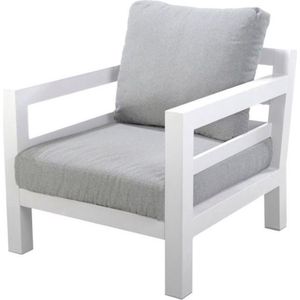 Yoi - Midori lounge chair alu white/mixed grey