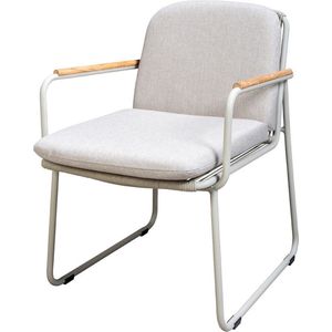 Yoi - Serra dining chair aluminium salix rope salix/flax beige AW