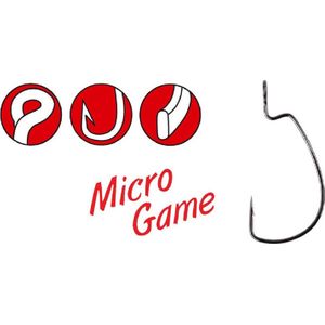 Gamakatsu - worm 325 - micro game - 8 stuks - haak 8 - vishaak voor kunstaas