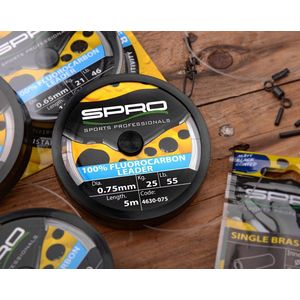 Spro 100% Fluorocarbon Leader Maat : 5m - 0.85mm - 32 kilo