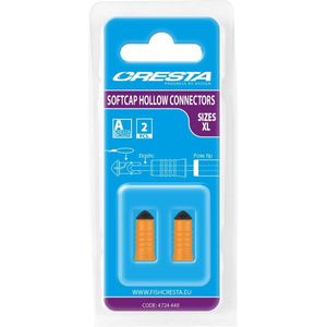 Cresta Soft Cap Hollow Connector - Maat : Xlarge Orange (2.4-4.0mm