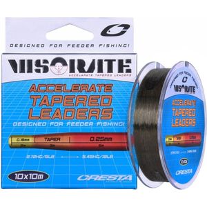 Cresta Accelerate Tapered Leaders 10x10m 0.18-0.25mm