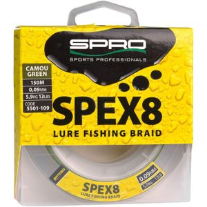 Spro Spex8 Braid Camou Green (150m) - Maat : 0.18mm (11.8kg)