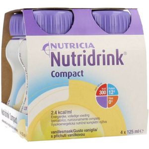 Nutridrink Compact Vanille 125 ml 4 Stuks