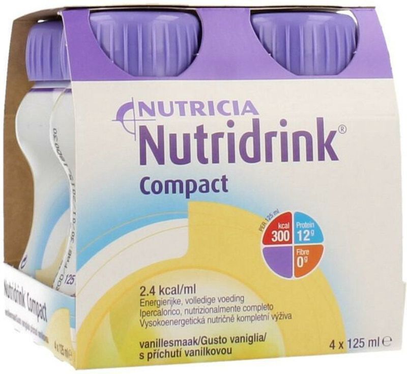 Nutridrink Compact Vanille 125 ml 4 Stuks