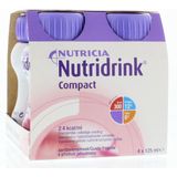 Nutridrink Compact Aardbei 125 ml 4 Stuks