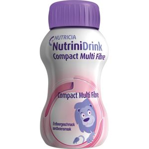 NutriniDrink - Compact Multi Fibre - Aardbeiensmaak - 4x125ml