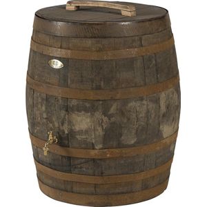 Regenton Whisky 240L, gat vulautomaat, deksel, handvat, messing logo en kraan / Hout / Aanbieding !!