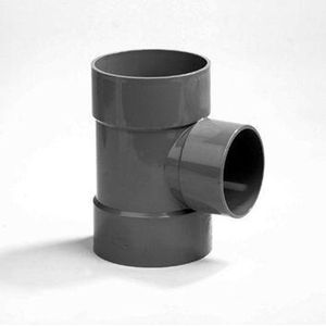 Dyka Verloop T-stuk 3x lijmmof 90° PVC keurmerk BRL52100 125 x 75mm