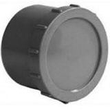 Dyka - Eindstuk - PVC - Grijs - Met Schroefdeksel