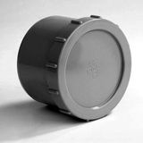 Dyka - Eindstuk - PVC - Grijs - Met Schroefdeksel