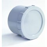 Dyka - Eindstuk - PVC - Grijs - Met Schroefdeksel