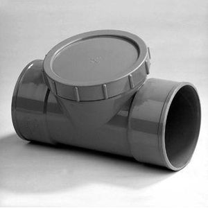Ontstoppingsstuk 2Mof 125 Pvc Grijs