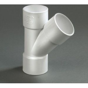 Dyka PVC lijm T stuk wit 45° 32mm 3xmof wit