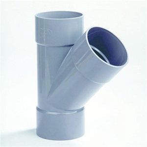 Dyka T-stuk 3x lijmmof 45° PVC keurmerk BRL52100 75 x 75mm