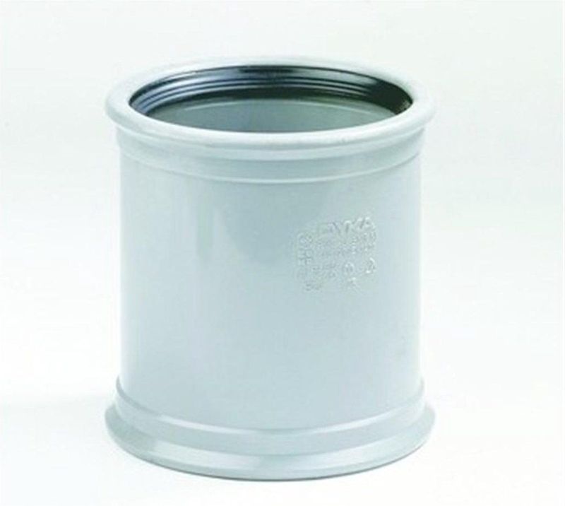 Dyka - Overschuifmof - PVC Grijs - Rubber Manchetverbinding - Diameter 160mm