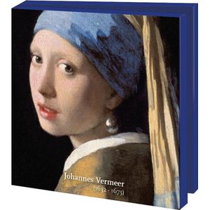 Bekking & Blitz - Wenskaartenmapje - Set wenskaarten - Kunstkaarten - Museumkaarten - 10 stuks - Inclusief enveloppen - Het meisje met de Parel - Johannes Vermeer - Collectie Mauritshuis Den Haag