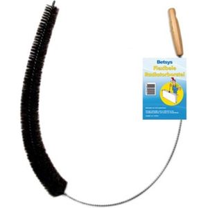 Betsys Flexibele Radiatorborstel Ca 112 Cm (borsteldeel Ca.48 Cm) Zwart Massamarkt Schrobborstel