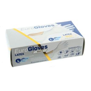 Eurogloves - Latex Handschoenen - Wit - 100 Stuks