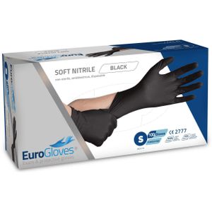 Eurogloves - Soft Nitrile - Handschoenen - Zwart - 100 Stuks