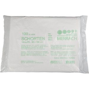 Merbach schort PE 128x80cm wit omdoos 10x100 stuks