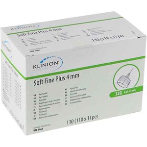 Voordeelverpakking 3 X Klinion diabetes Soft Fine Plus Naalden 4mm, 110 stuks