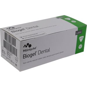 Voordeelverpakking 2 X Biogel Dental latex poedervrij, mt 7,0 (25paar)