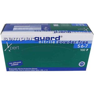 Semperguard handschoenen latex poedervrij IC, medium, wit- 6 x 100 stuks voordeelverpakking
