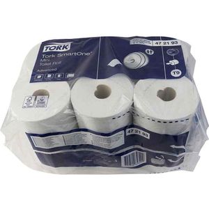 Tork SmartOne® Mini Toiletpapier, 2 laags, wit T9, 111,6mtr/13,4cm (472193)- 3 x 12 rollen voordeelverpakking