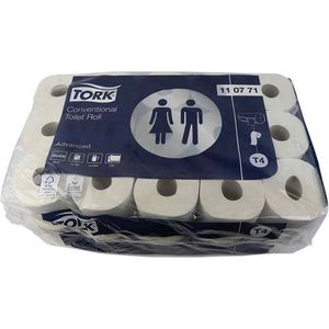 Tork Traditioneel Toiletpapier Advanced T4, 2-laags, 48mtr/10cm, (110771)- 4 x 30 rollen voordeelverpakking
