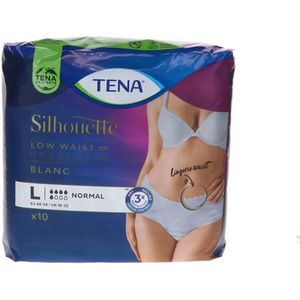 TENA Silhouette Norm wit - Lage Taille - Large- 4 x 10 stuks voordeelverpakking