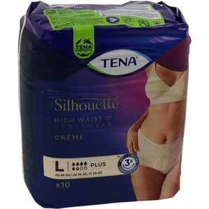 TENA SILHOUETTE PLUS CREME - HOGE TAILE Large- 5 x 10 stuks voordeelverpakking