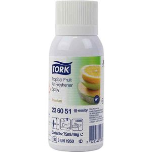 Tork Luchtverfrisser Spray met Tropisch Fruitgeur A1, aerosol (236051)- 10 x 12 x 75 ml voordeelverpakking