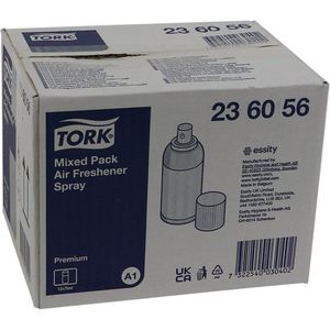 Tork Luchtverfrisser Spray mix pakket 3 Parfums A1, aerosol (236056)- 10 x 12 x 75 ml voordeelverpakking