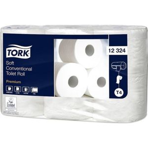 Tork Toiletpap 12324 2-lgs Wit T4 prem 396vel- 20 x 7 x 6 rollen voordeelverpakking