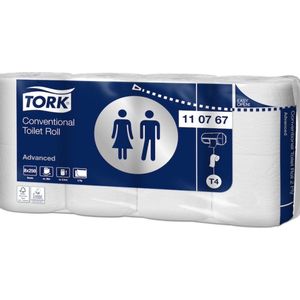 Tork Traditioneel Toiletpapier Advanced T4, 2-laags, 30mtr/10cm (110767)- 4 x 8 x 8 rollen voordeelverpakking