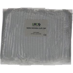 CR ISO 7 haarnet wit (clipcap), 20 x 100 stuks